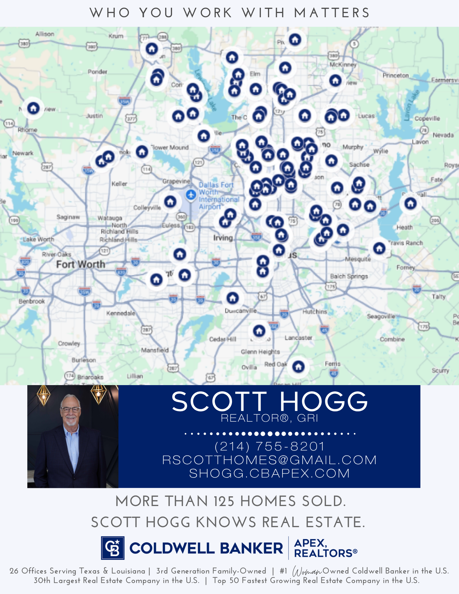Scott Hogg Sold Properties Map